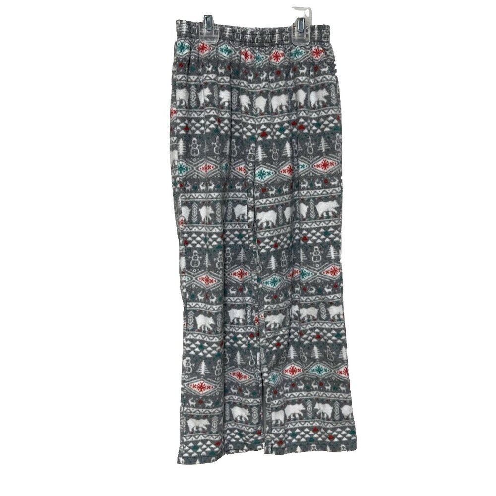 Wondershop Girls Sz 8 Pajama Pants Fleece Straight Leg Winter Holiday Fair Isle